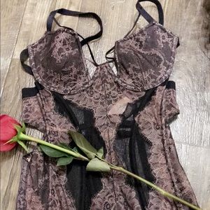 Victoria’s Secret Black lace Lingerie Corset